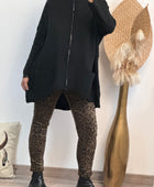 Gilet long oversize noir jolie formes TU 44/50