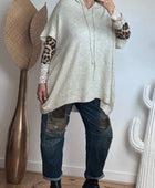 Pull oversize crème