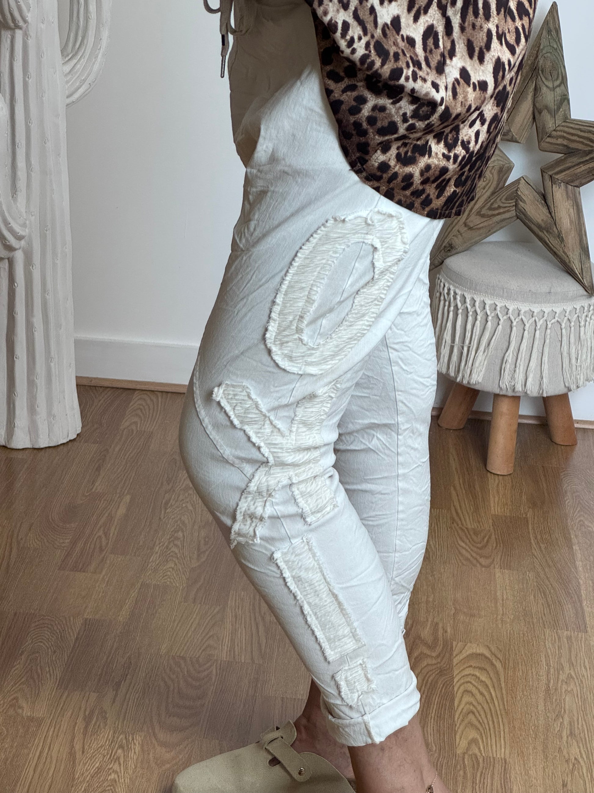 Pantalon saroual beige OK!
