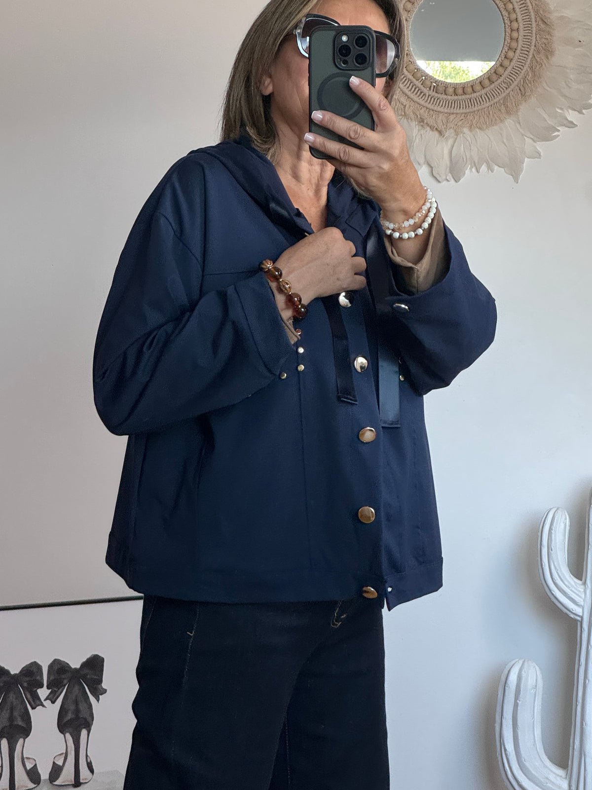 Veste casuel gold marine