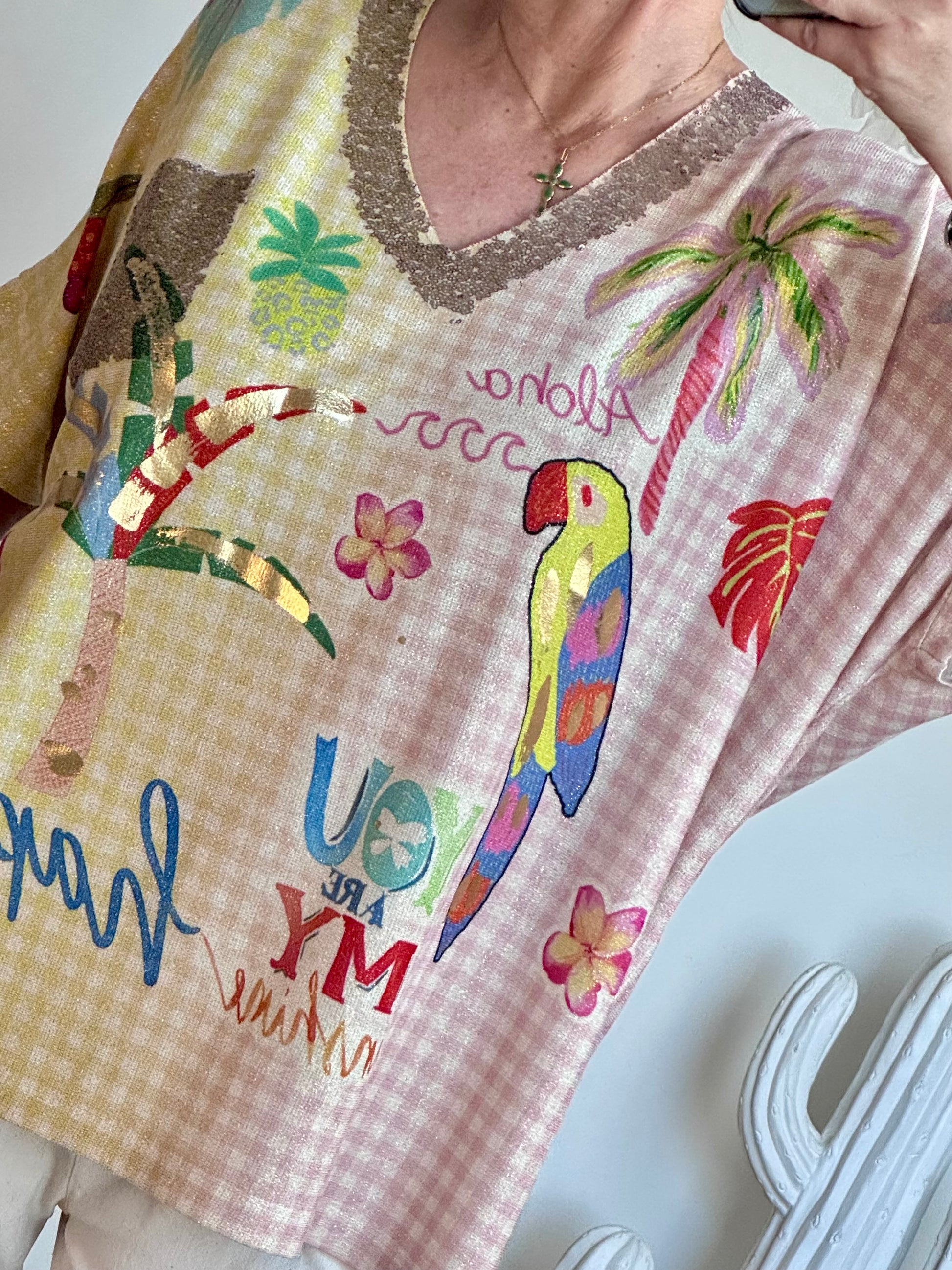 Haut oversize perroquet
