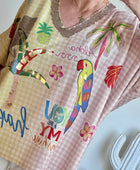 Haut oversize perroquet