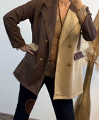 Blazer suédine bi color