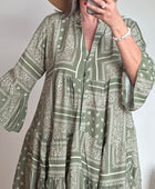 Robe Léa bandana kaki