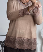 Top dentelle moka