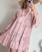 Robe Léa bandana rose
