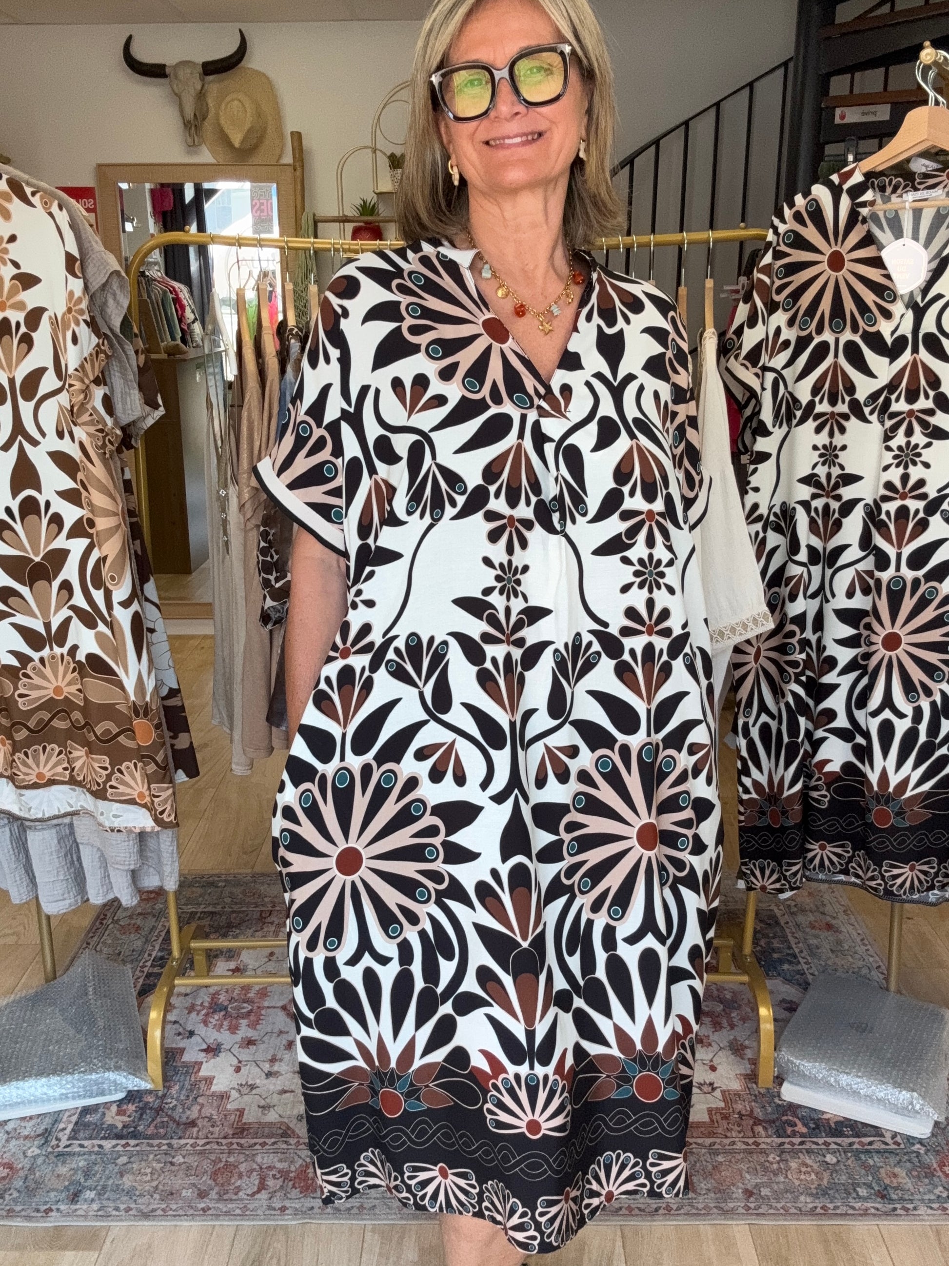 Robe Emma version longue noire TU 40/48