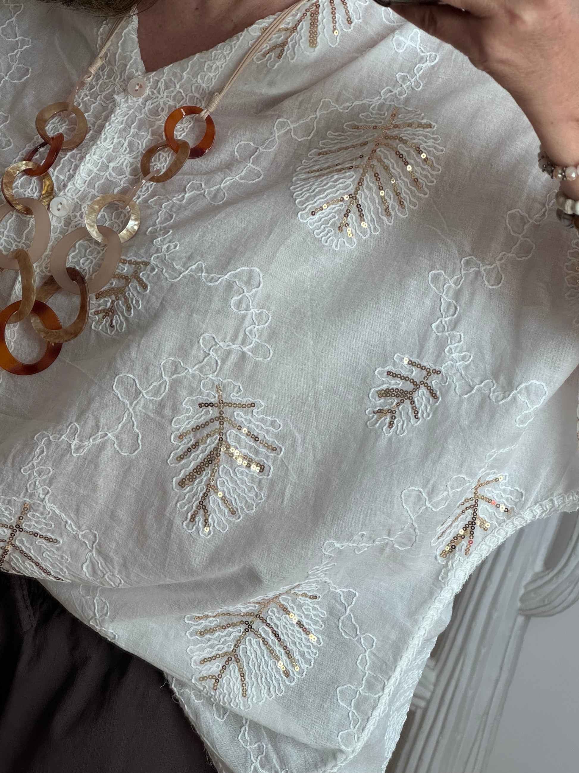Blouse bohème blanche