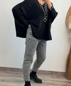 Pull Lucas oversize noir TU 44/54