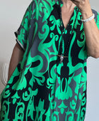 Robe arabesque verte et noire TU 40/48