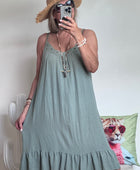 Robe d’été à bretelles kaki