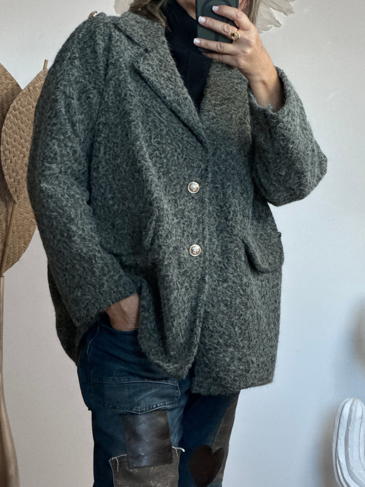 Veste moumoute kaki