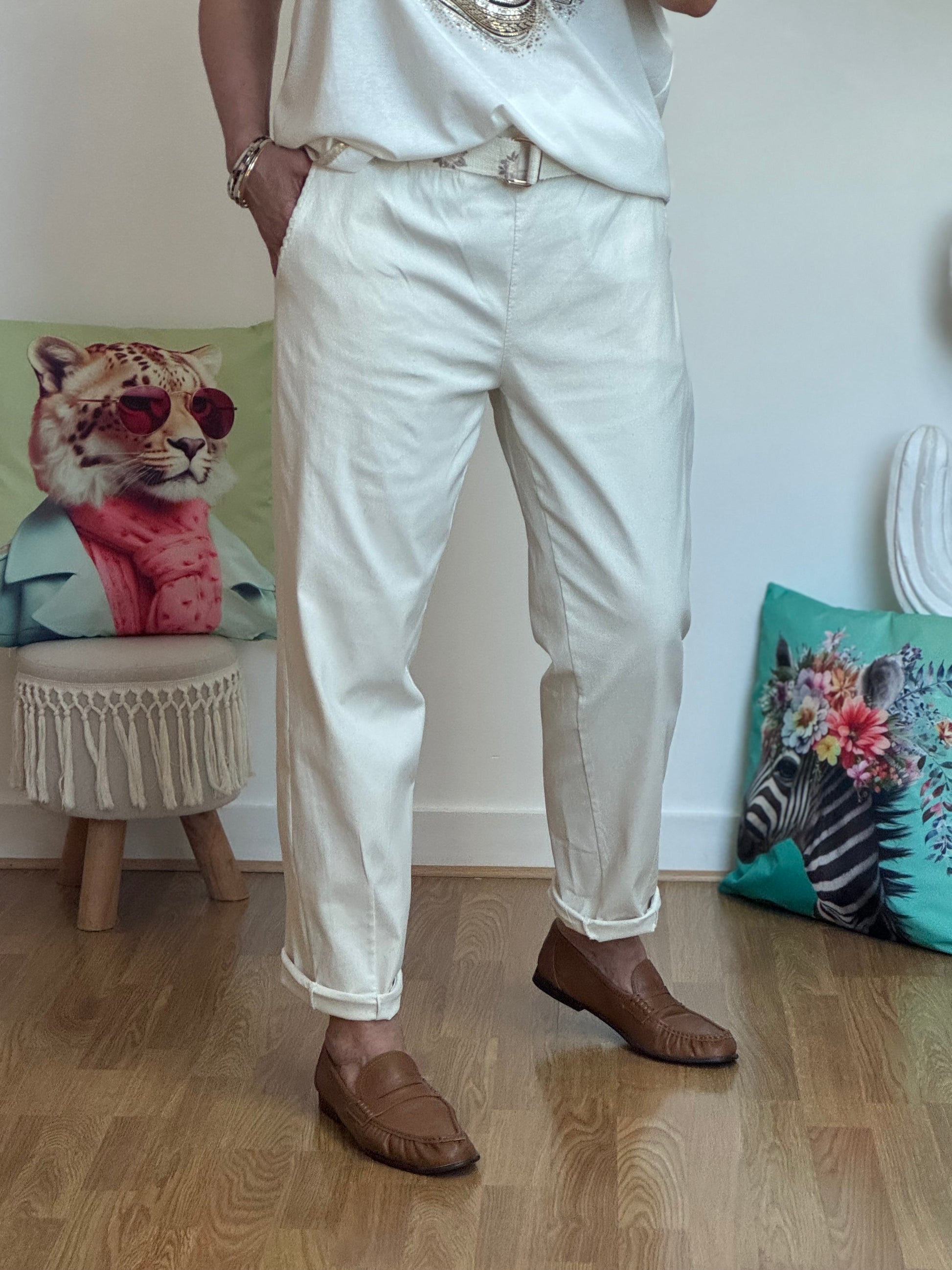 Pantalon crème confort TU 40/48