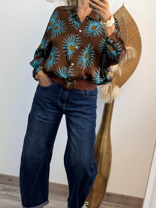 Chemise soleil marron