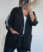 Veste casuel noir jolie forme