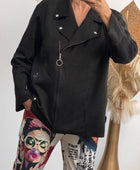 Blouson perfecto suédine noir TU 46/52