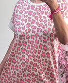 Robe teeshirt Léo rose et taupe