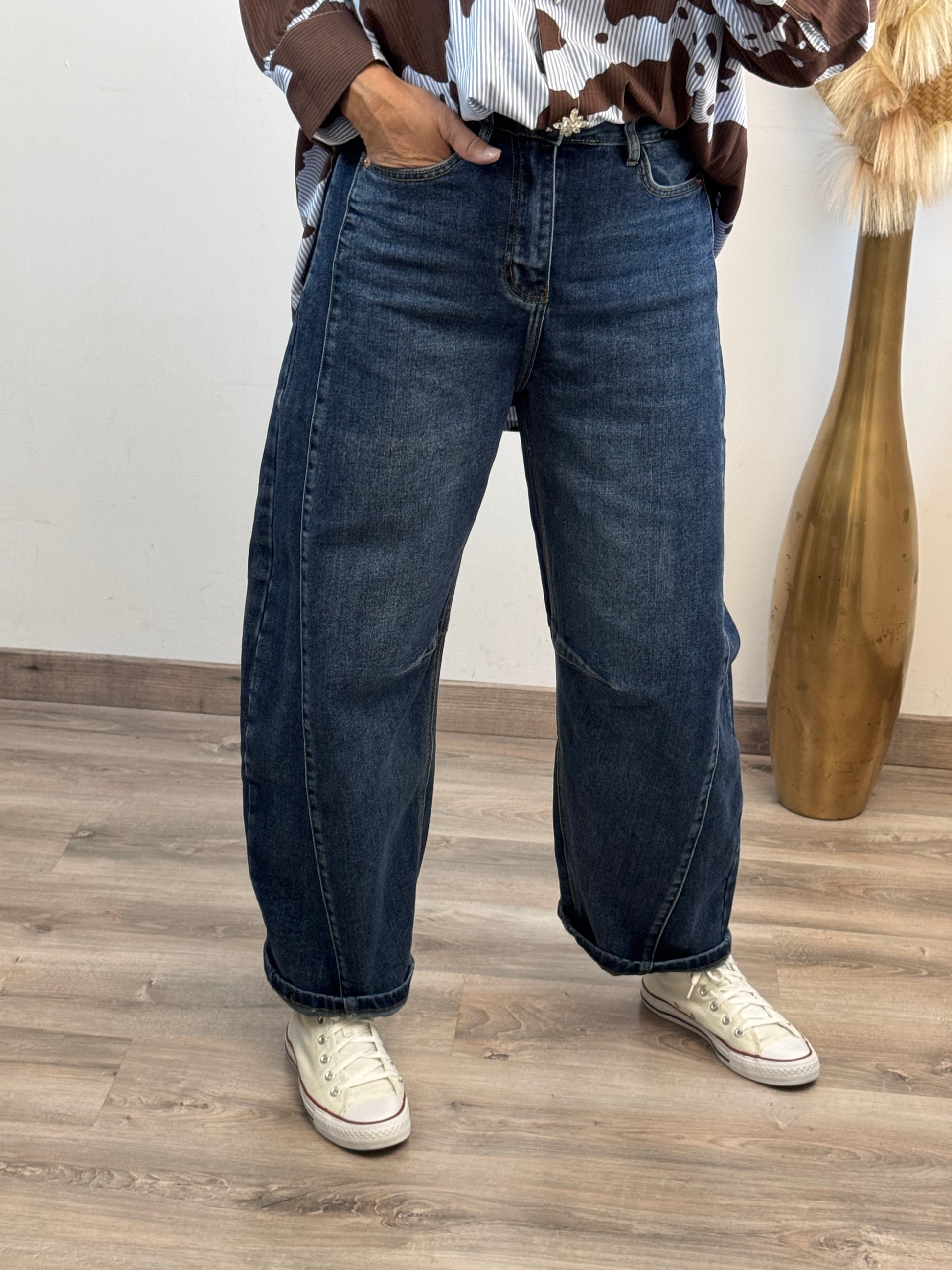 Jeans balloon bleu