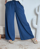 Pantalon coton et lin marine TU 38/44