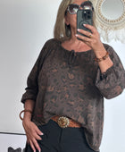 Sweat-shirt Léo marron