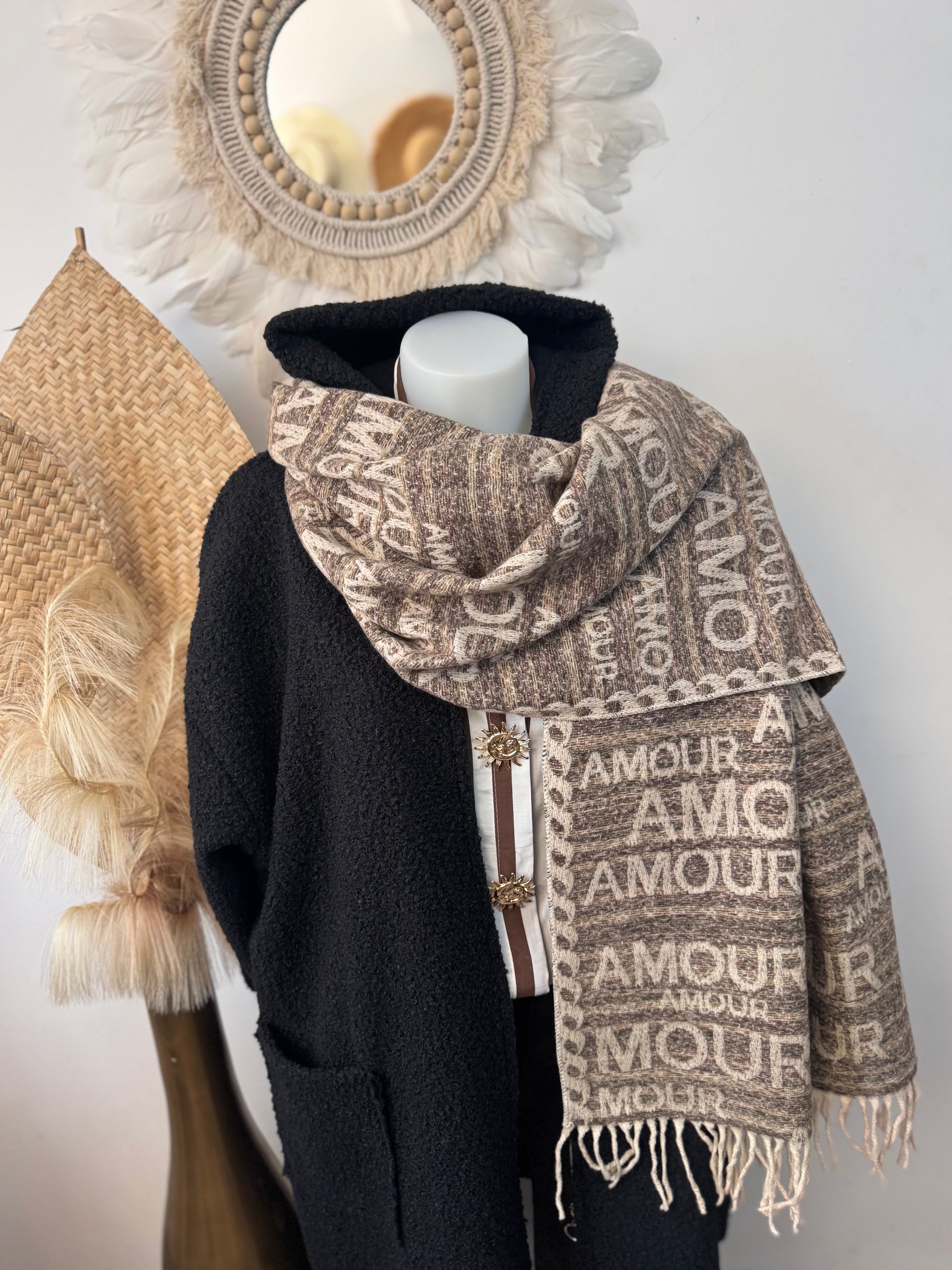 Écharpe cashmere amour
