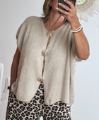 Gilet mohair beige