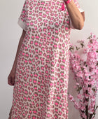 Robe teeshirt Léo rose et taupe