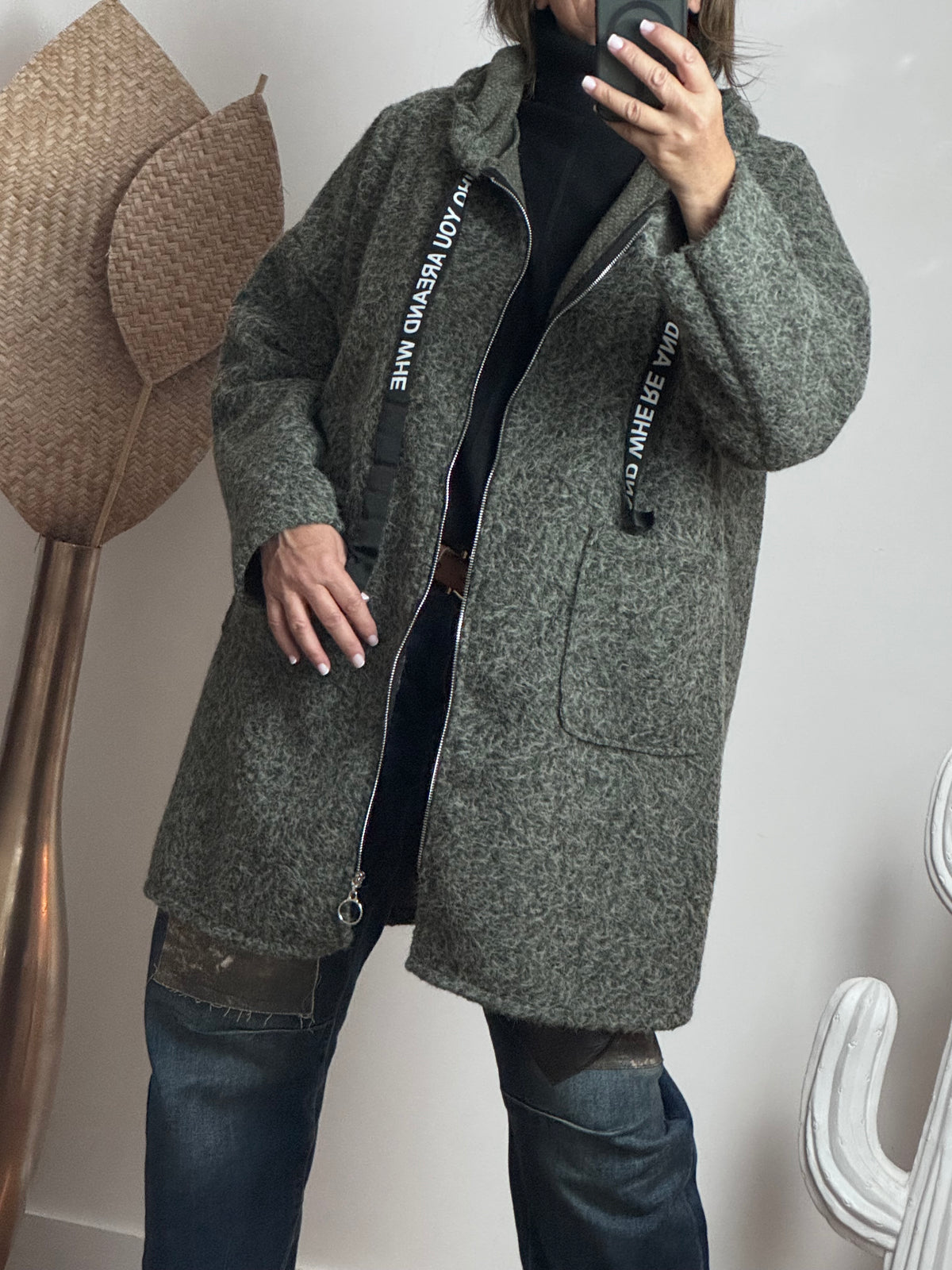 Manteau moumoute kaki