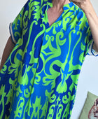 Robe arabesque vert et bleu dur TU 40/48