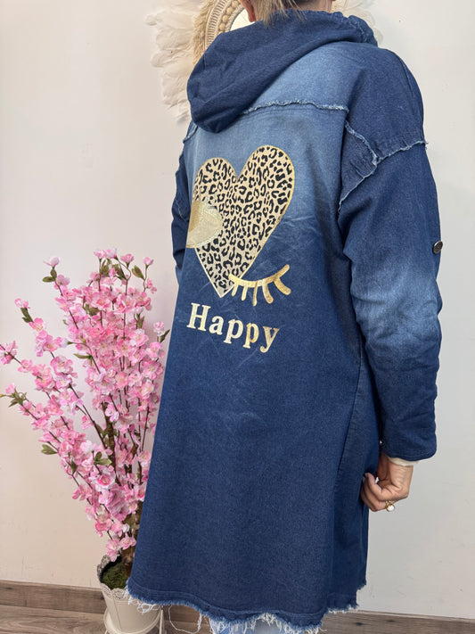 Veste denim bleu cœur TU 38/46