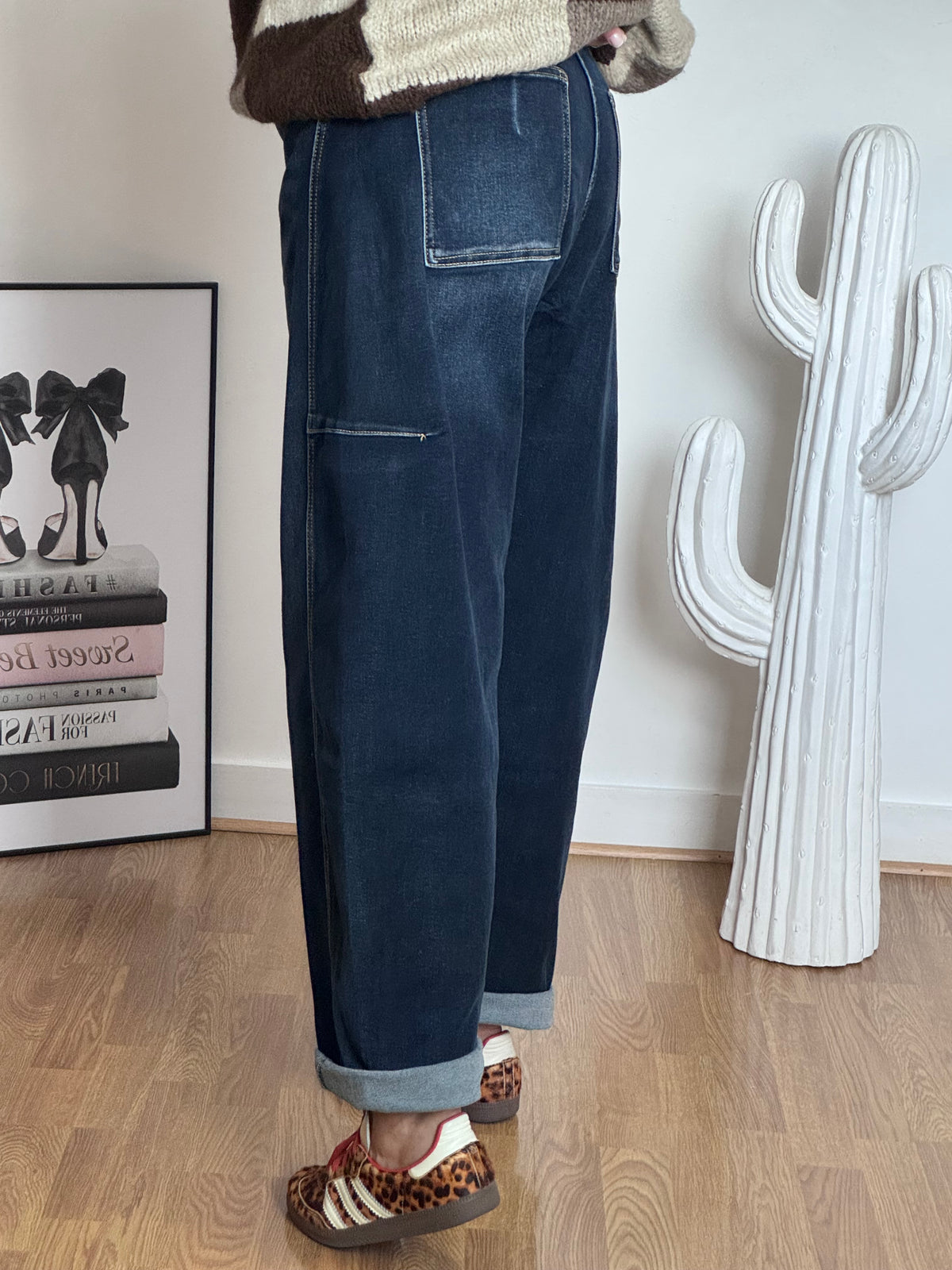 Jean ballon bleu denim