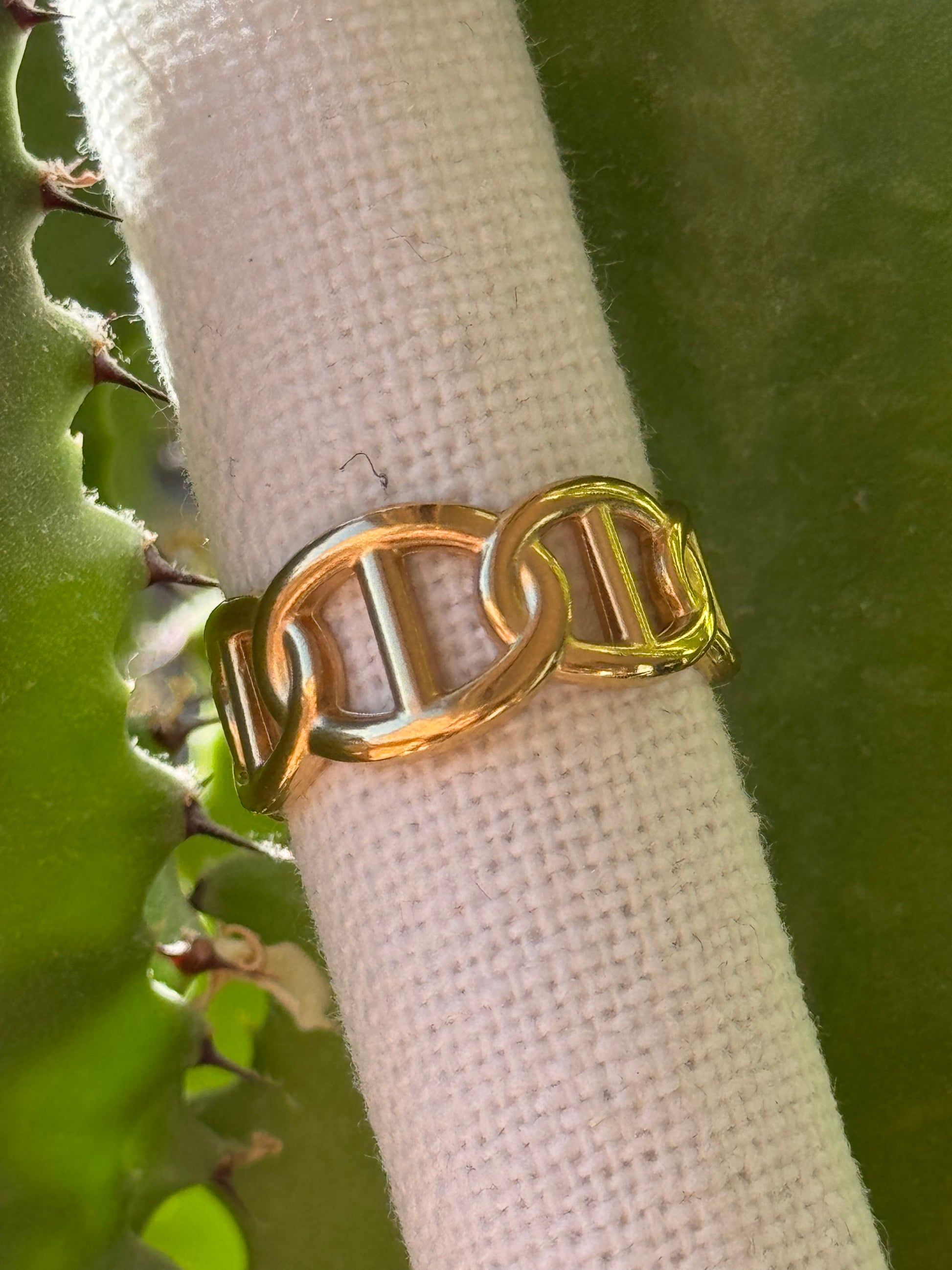 Bague "Maillons Élégants" 
Acier Inoxydable Ajustable