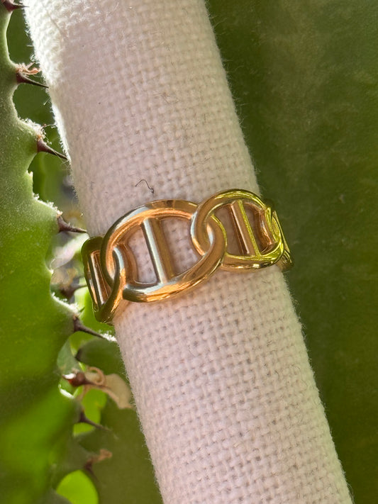 Bague "Maillons Élégants" 
Acier Inoxydable Ajustable