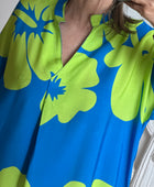 Robe floral bleu/ vert TU 40/48