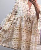 Tunique ou robe d’été bohème rose poudré