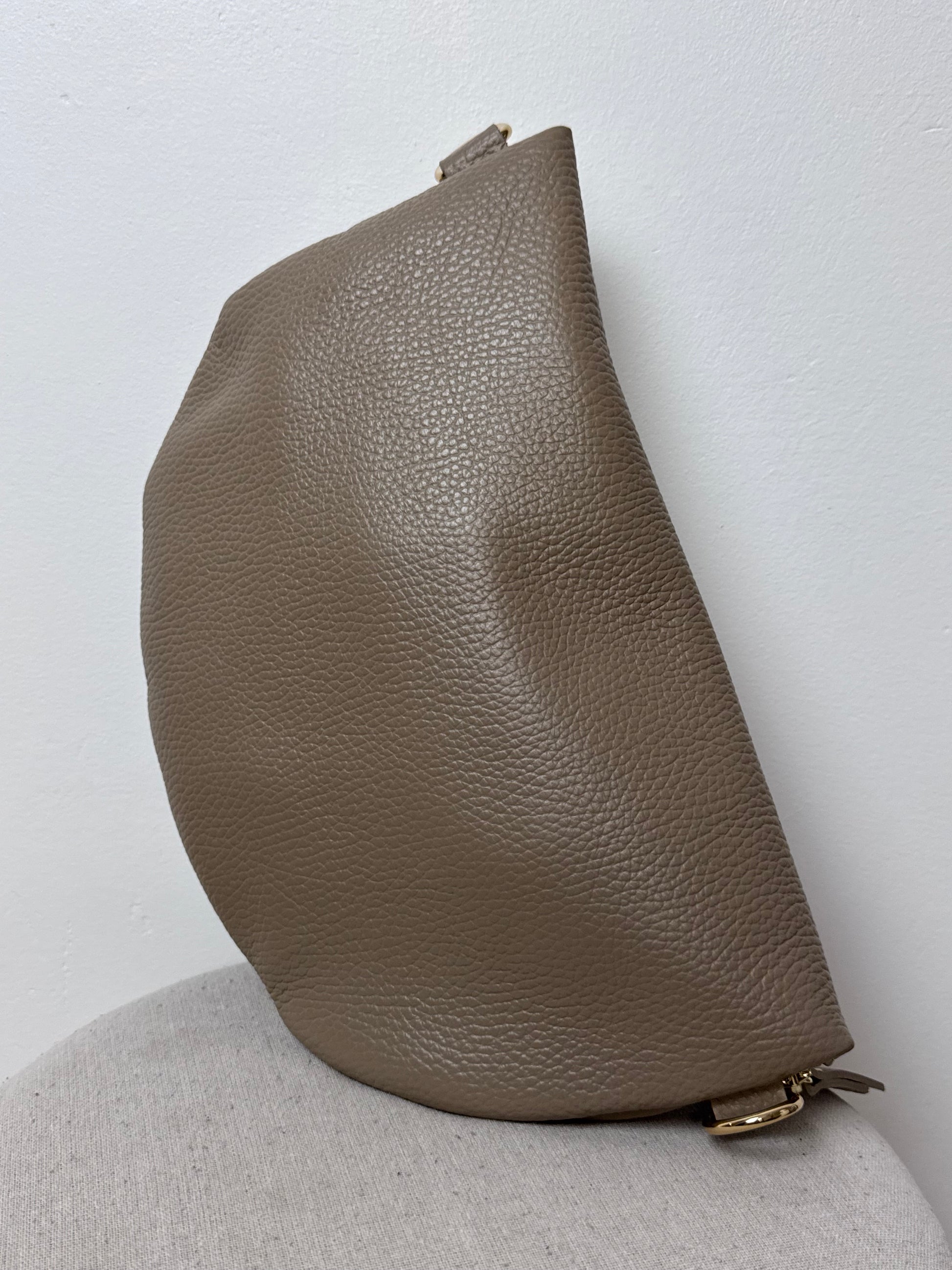 Sac banane cuir beige  + 2 sangles