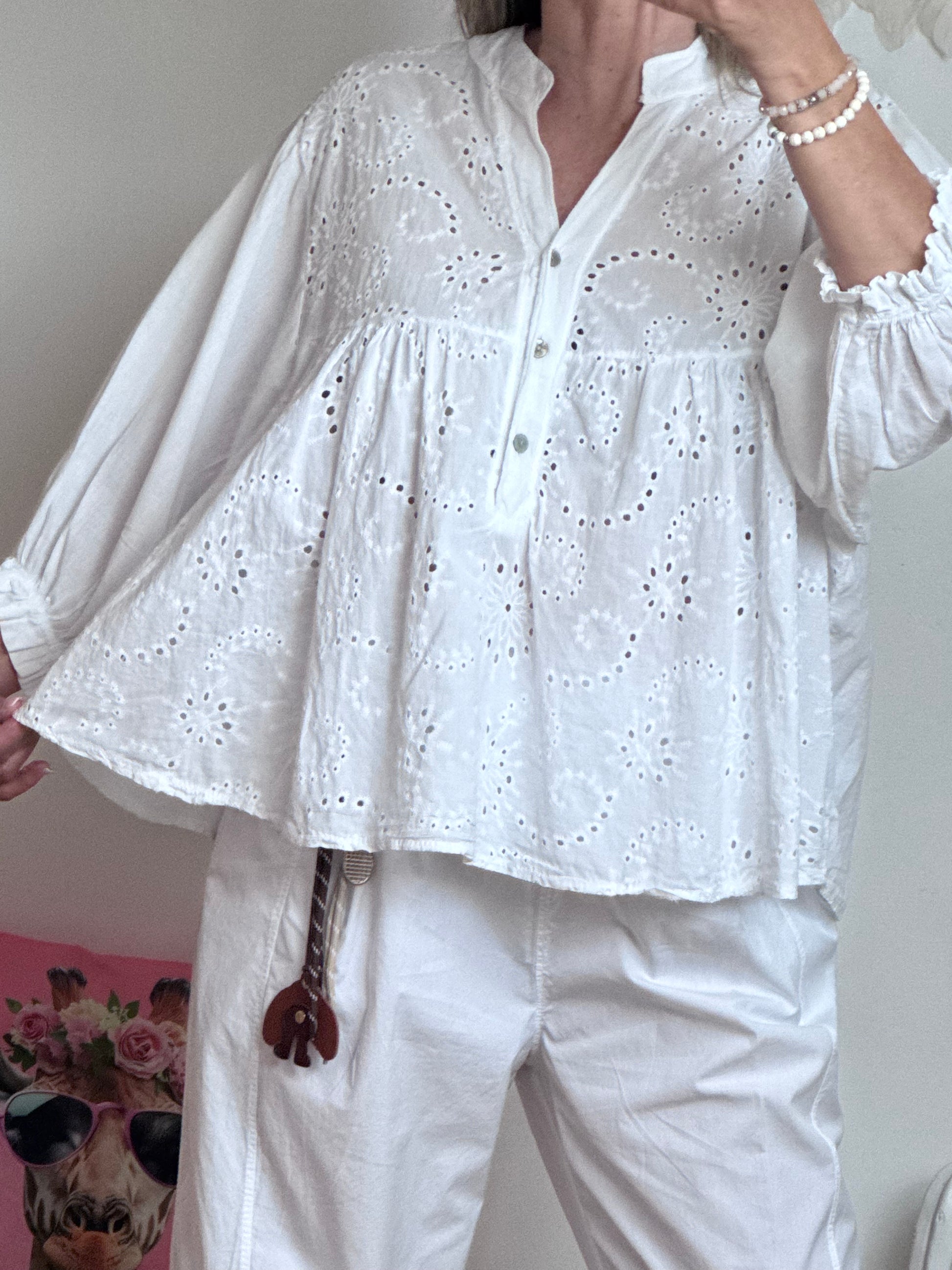 Blouse broderie blanche TU 38/48