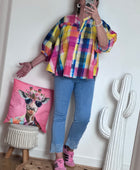 Chemise carreaux multicolore