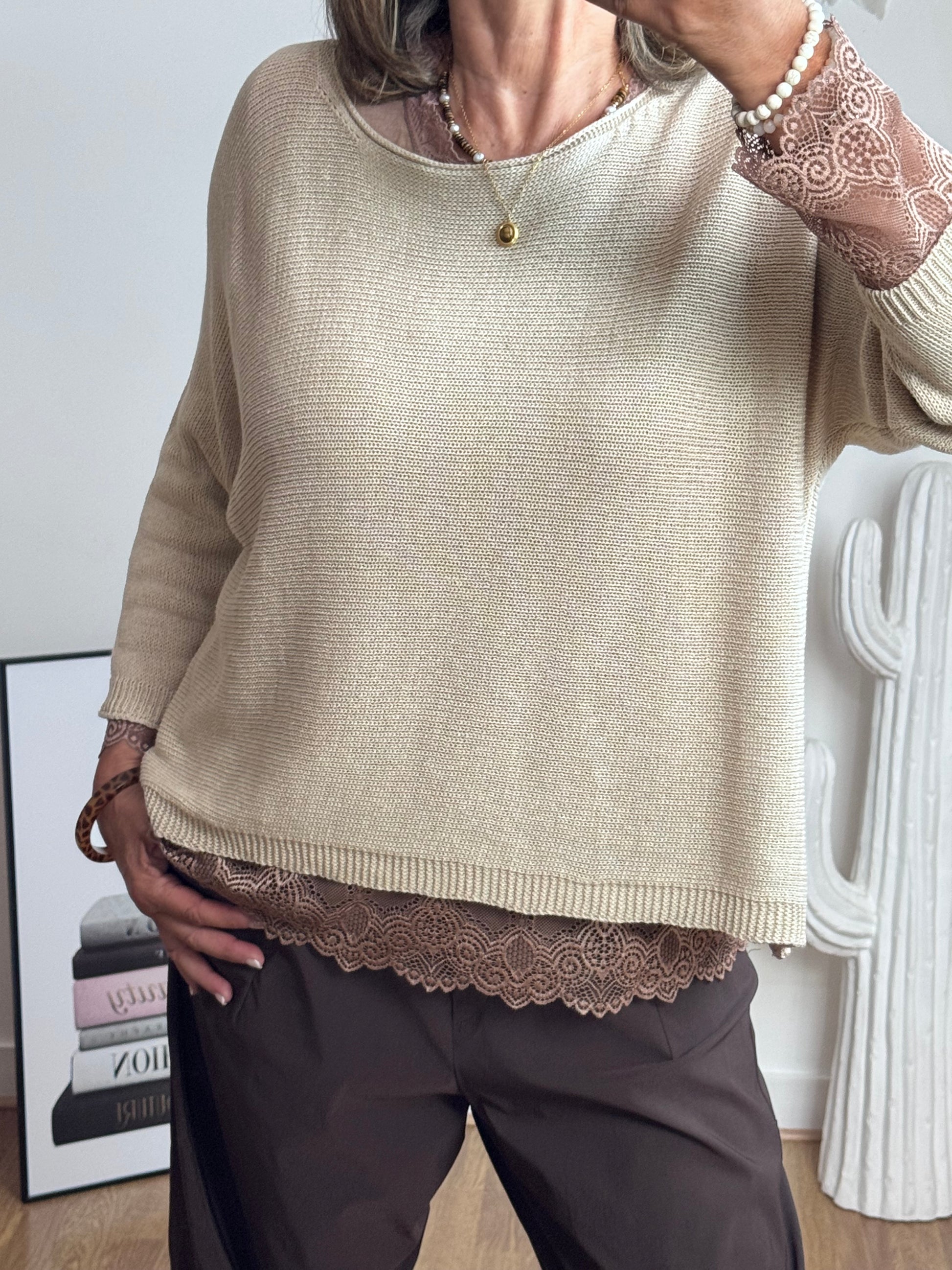 Pull Oscar beige