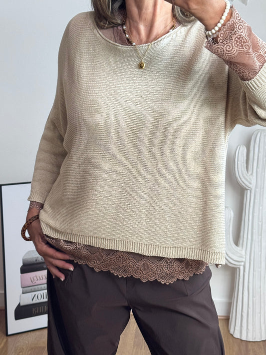 Pull Oscar beige