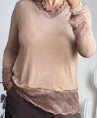 Top dentelle moka