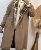 Manteau réversible beige