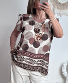Top Ninon marron