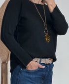 Pull maille col rond