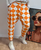Pantalon jog sarouel jacquard orange