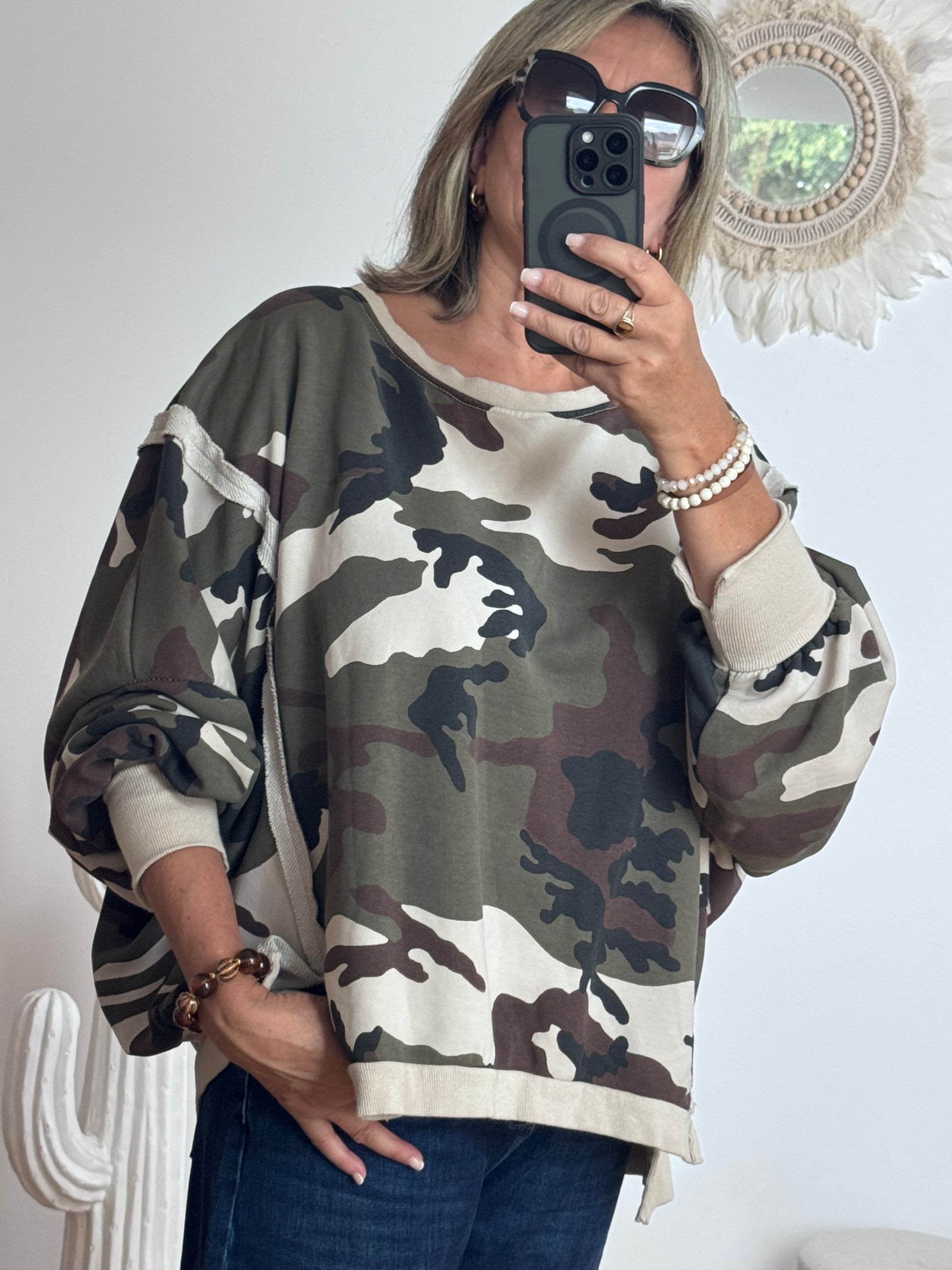Sweat-shirt oversize camouflage TU 38/50