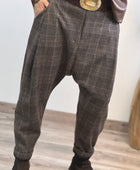 Pantalon saroual à carreaux