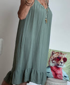 Robe d’été à bretelles kaki