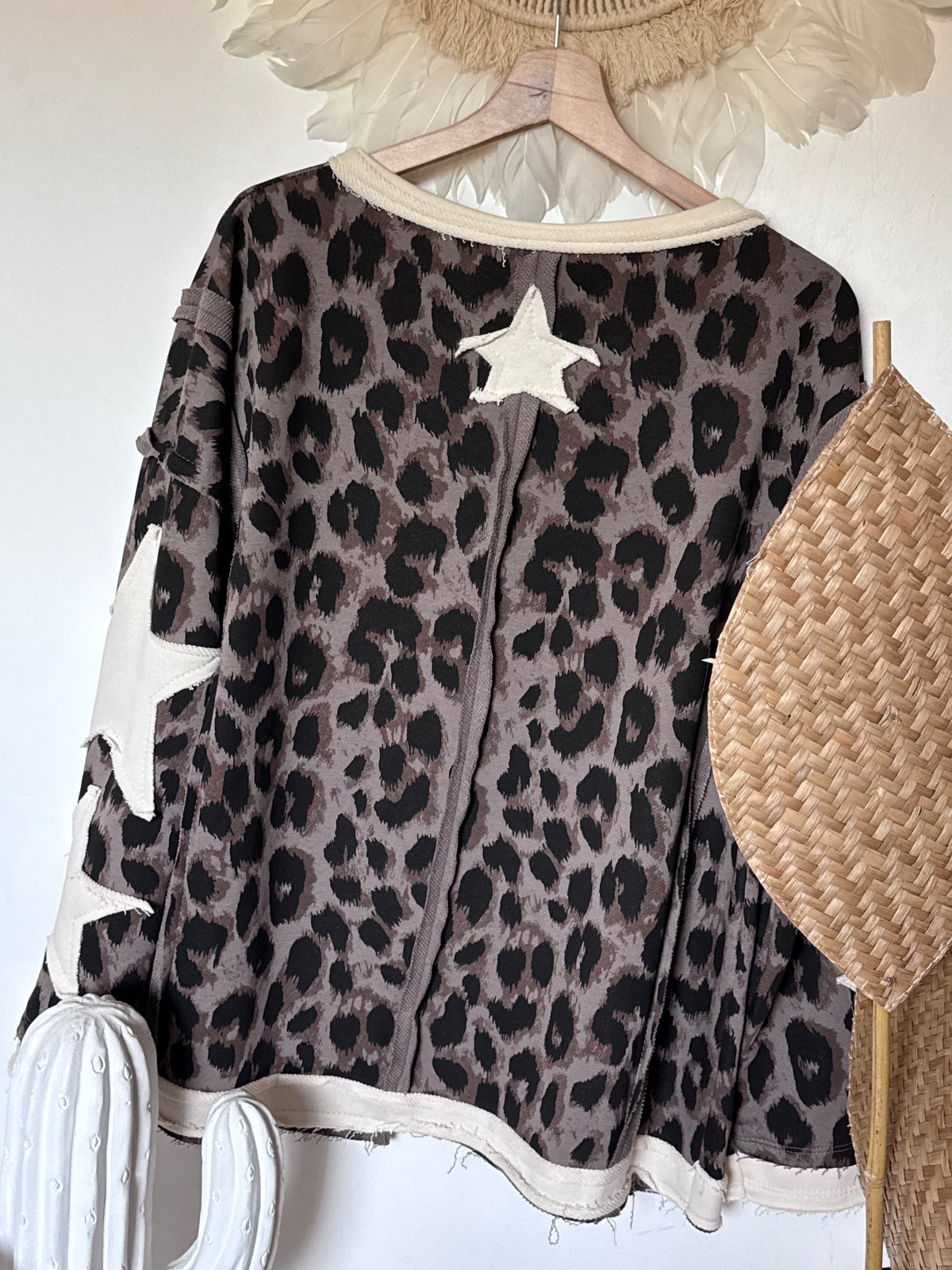 Sweat-shirt Léo Wild Star taupe