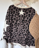 Sweat-shirt Léo Wild Star taupe